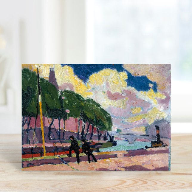 Cartão Nas margens do Sena | Henry Lyman Sačien (Criador carregado)