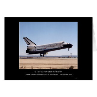 Cartão NASA Space Shuttle Discovery Landing-STS-92 Shuttl