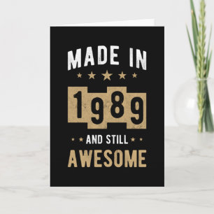 Cartão Nascer 1989 Awestor de Presente de Aniversário