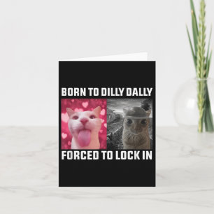 Cartão Nascer A Dilly Dally Forçada A Bloquear Os Homens