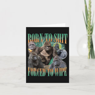 Cartão Nascer A Forçar A Limpar O Gráfico De Meme Gorilla