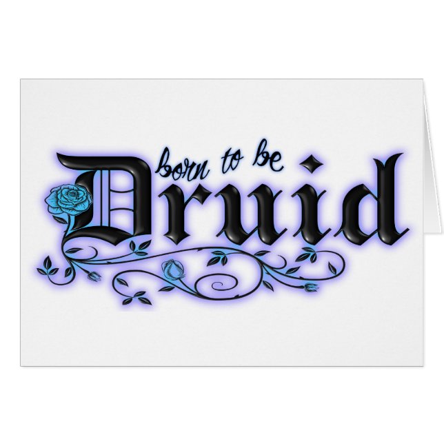 Cartão Nascer a ser Druid (Frente Horizontal)