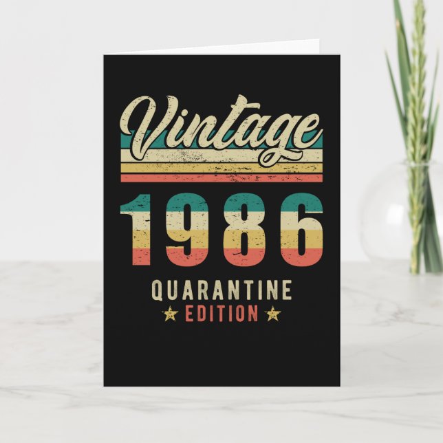 Cartão Nascer De Aniversário Em 1986 (Frente)