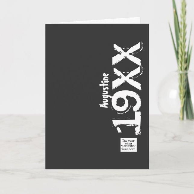 Cartão Nascer De Aniversário Em Qualquer Ano Legendas Vin (Frente)