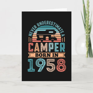 Cartão Nascer de Camper em 1958 70 Birthday Gift RV Campi