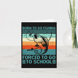 Cartão Nascer De Ir Para A Escola Forçada De Pesca