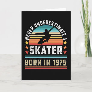 Cartão Nascer de skater 1975 50º presente de aniversário
