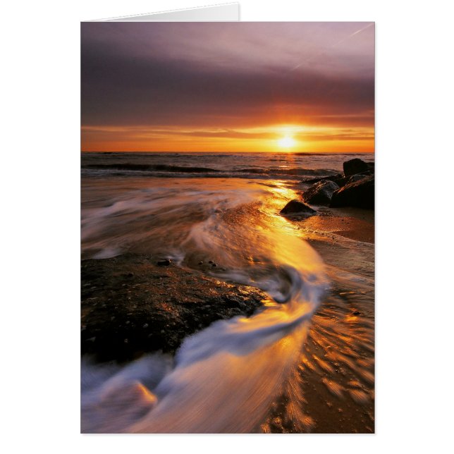 Cartão Nascer do sol 6. da praia de Southwold (Frente)