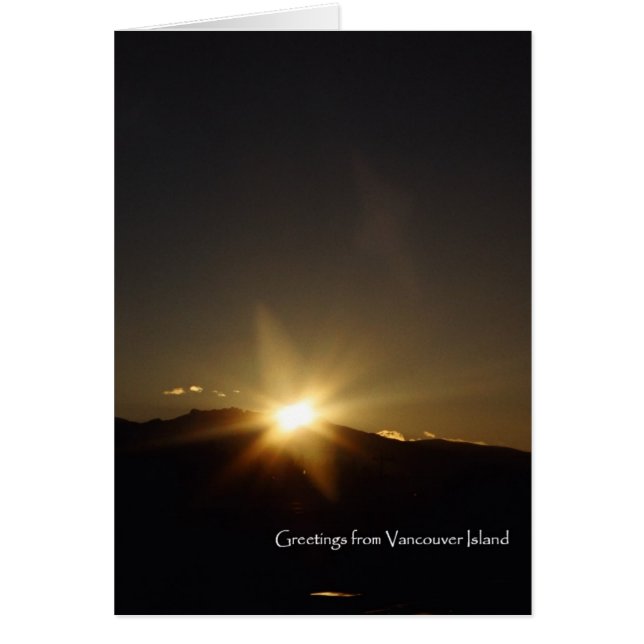 Cartão Nascer do sol da montanha (Frente)