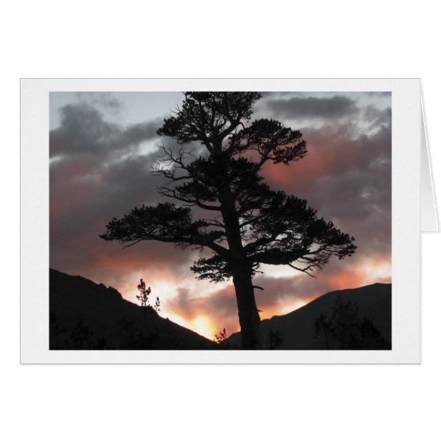 Cartão Nascer do sol do lago peak da janela (Frente Horizontal)