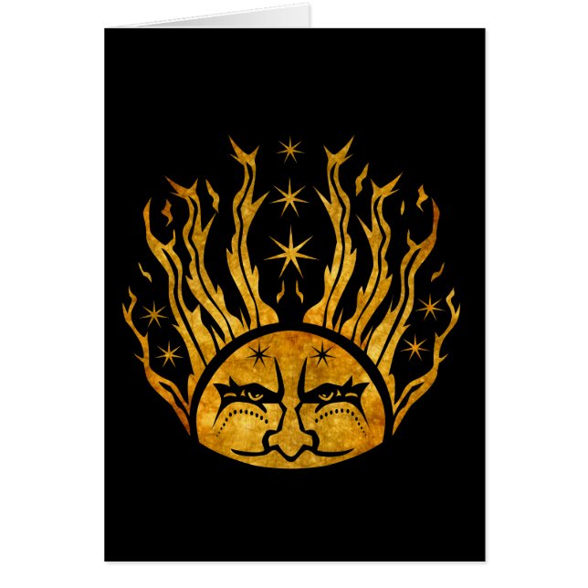 Cartão Nascer do sol dourado (Frente)
