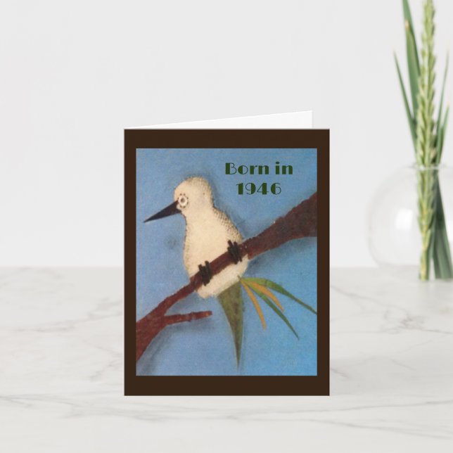 Cartão Nascer em 1946 Fatos de diversão de aniversário (Frente)