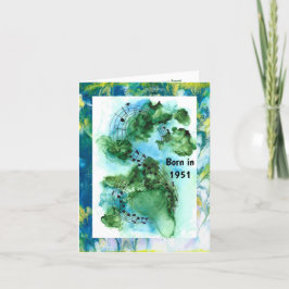 Cartão Nascer em 1951 Fatos de diversão de aniversário