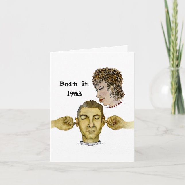 Cartão Nascer em 1953 Fatos de diversão de aniversário (Frente)