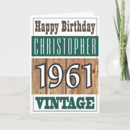 Cartão Nascer em 1961 - Saudações