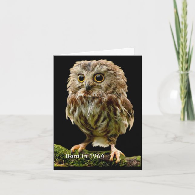 Cartão Nascer em 1964 Fatos de diversão de aniversário (Frente)