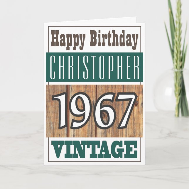 Cartão Nascer em 1967 - Saudações (Frente)