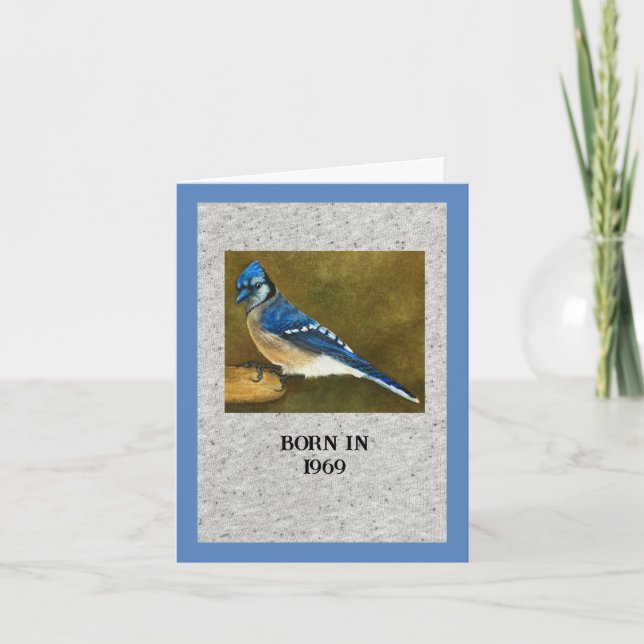 Cartão Nascer em 1969 Fatos de diversão de aniversário (Frente)