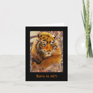 Cartão Nascer em 1971 Fatos de diversão de aniversário