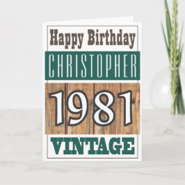 Cartão Nascer em 1981 - Saudações