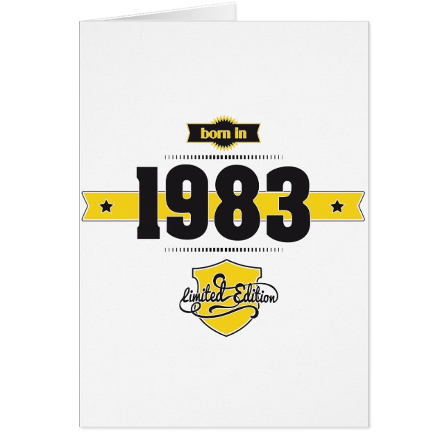 Cartão nascer em 1983 (choco&yellow) (Frente)