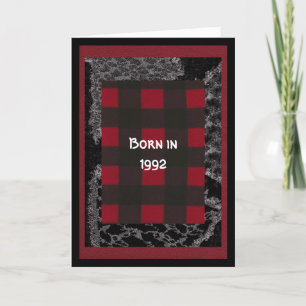Cartão Nascer em 1992 Fatos de diversão de aniversário Ca