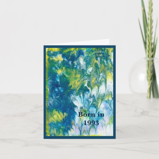 Cartão Nascer em 1993 Fatos Divertidos de Aniversário (Frente)