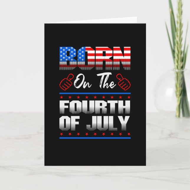 Cartão Nascer em 4 de julho (Frente)