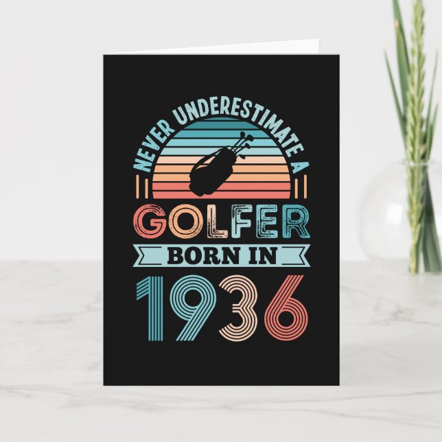 Cartão Nascer Golfer 1936 90 de Golfe Pai de Presente de  (Frente)