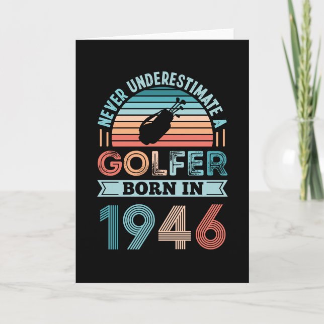 Cartão Nascer Golfer 1946 80 de Golfe Pai de Presente de  (Frente)