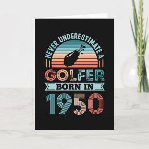 Cartão Nascer Golfer 1950 70 de Golfe Pai de Presente de 