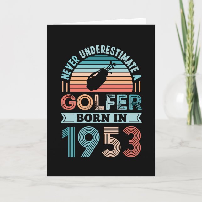 Cartão Nascer Golfer 1953 70 de Golfe Pai de Presente de  (Frente)