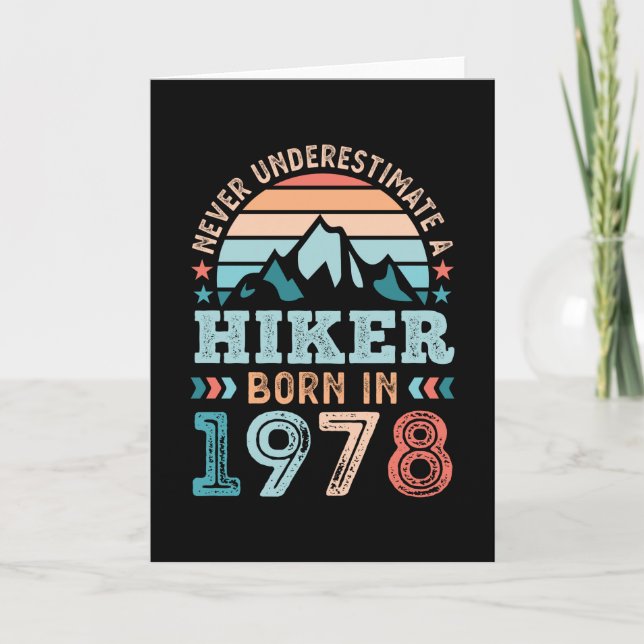 Cartão Nascer Hiker em 1978, 50º Aniversário do Presente (Frente)