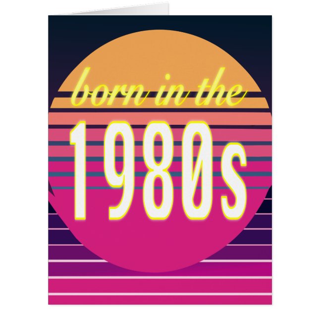 Cartão Nascer na década de 1980, Milênio, geração X, ano  (Frente)