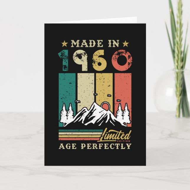 Cartão Nascer No Aniversário De 1960 (Frente)