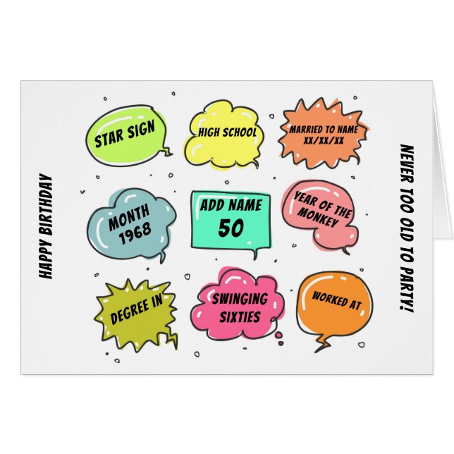 Cartão Nascer personalizado de 1968 anos - ESTA É A SUA V (Frente Horizontal)