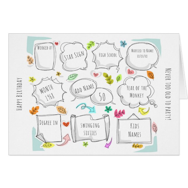 Cartão Nascer personalizado de 1968 anos - ESTA É A SUA V (Frente Horizontal)