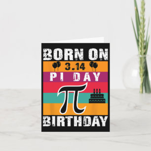 Cartão Nascer Pi Day No Dia De Aniversário Do Pi 3.14