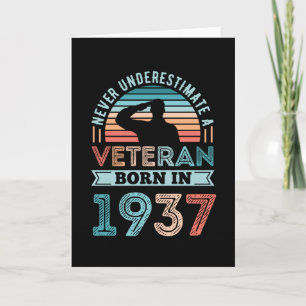 Cartão Nascer Veterano 1937 90 Aniversário Presente Mili