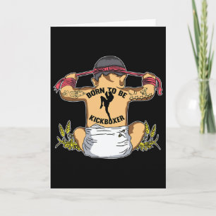 Cartão Nascido Para Ser Kickboxer Kickboxing Artes Marcia