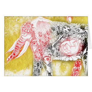 Cartão nascimento do elefante
