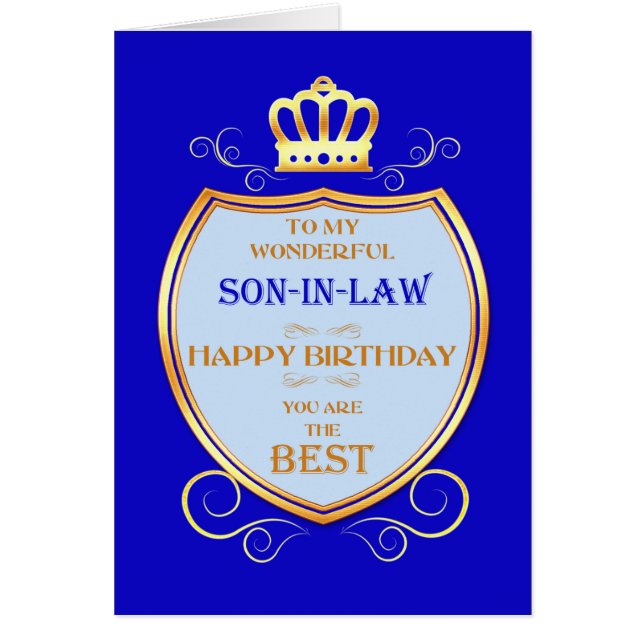 Cartão Nascimento do genro com escudo (Frente)