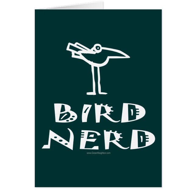 Cartão Nascimento, observação de aves, ornitologia (Frente)