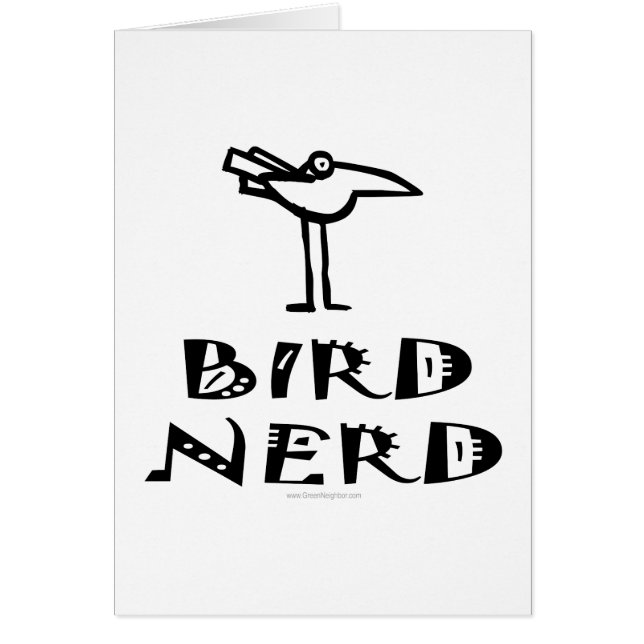 Cartão Nascimento, observação de aves, ornitologia (Frente)