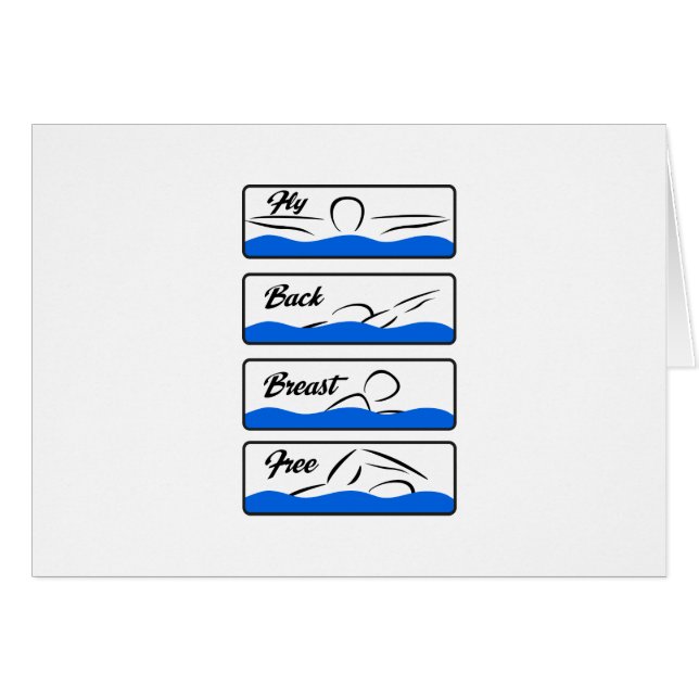 Cartão natação (Frente Horizontal)