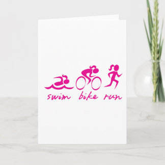 Cartão Natação Bike Run Tri Girl