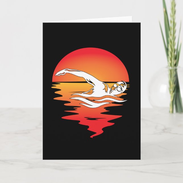 Cartão Natação livre para nadador (Frente)