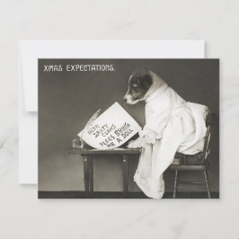 Cartão Natais vintages Cão Cachorro Cachorro Humor