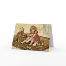 Natais vintages Criança e Cão