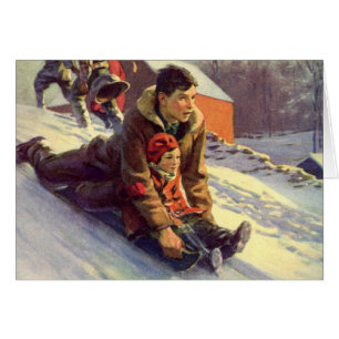 Cartão Natais vintages Obrigado